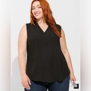 TORRID | Black Harper Georgette Sleeveless Blouse Size 2X
